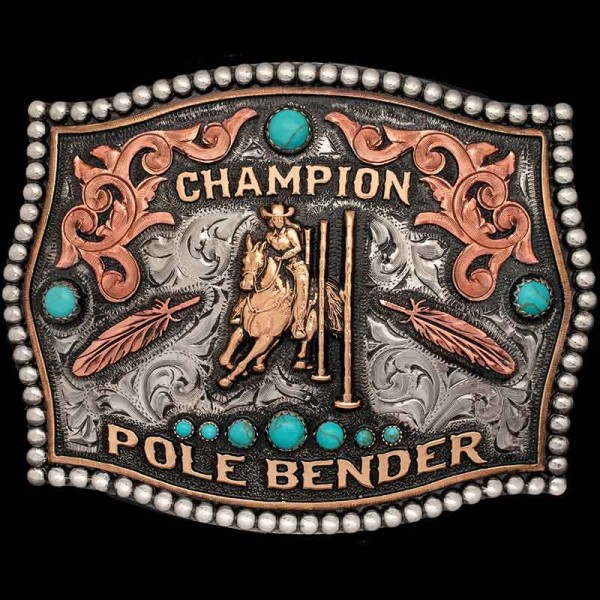 Pole Bending Champion Belt Buckle (In Stock)